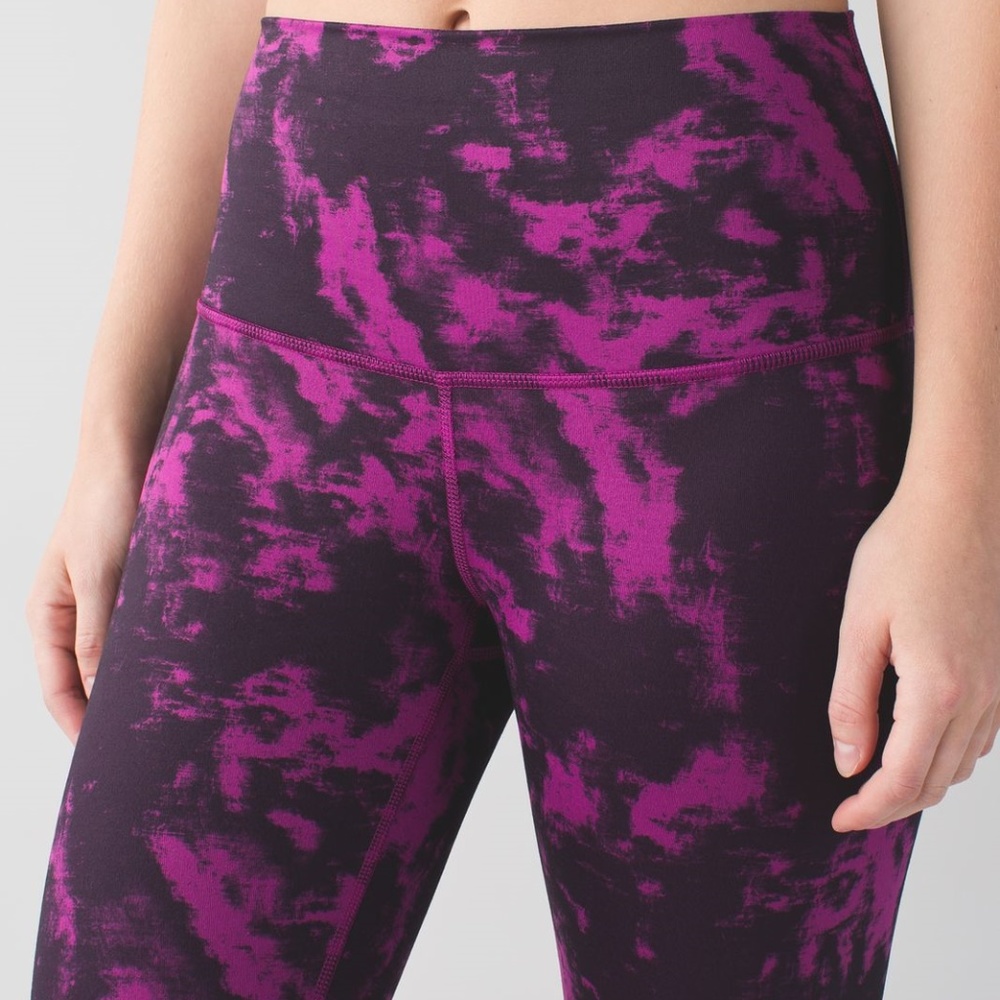 lululemon wunder under crop II 6 plum black hi ris